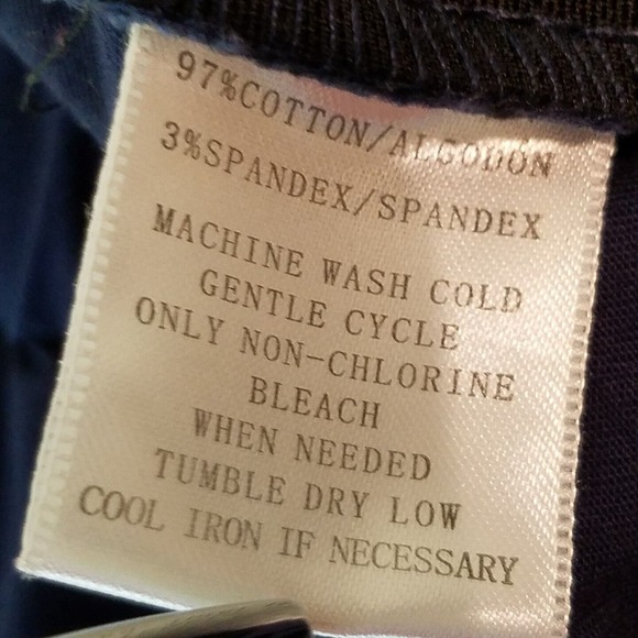 Sag Harbor Womens Size 10 Cropped Capri Pants Solid Navy Blue Stretch Nautical - Picture 11 of 11